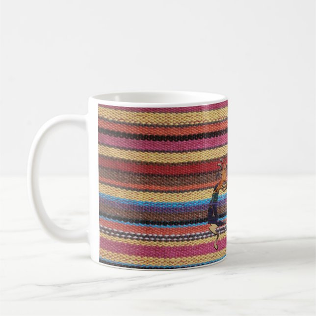 Taza De Café Tiras de tela I + KOKOPELLI (Izquierda)