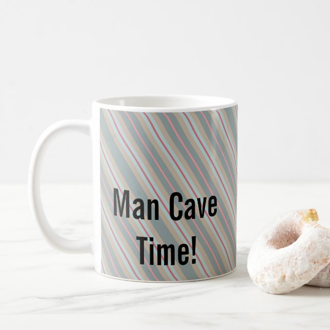 Taza De Café Tiras de tiempo de la cueva del hombre (Con donut)