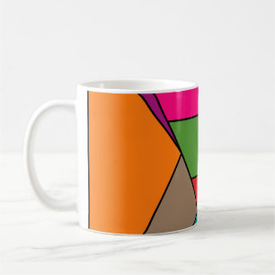 Taza De Café Tiras MOSAIC triángulos de color III + tus ideas