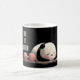 Taza De Café Tired Panda Gym – Cute Funny Workout Art