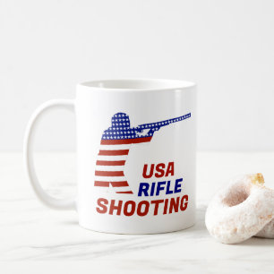 Taza De Café Tiro con Rifle Patriótico de EE. UU.