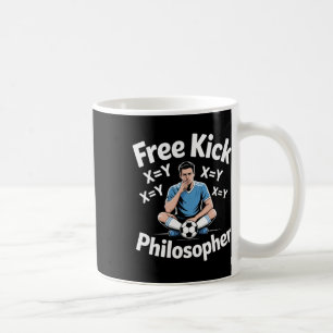 Taza De Café Tiro Libre Filósofo Fútbol Humor Matemático _1