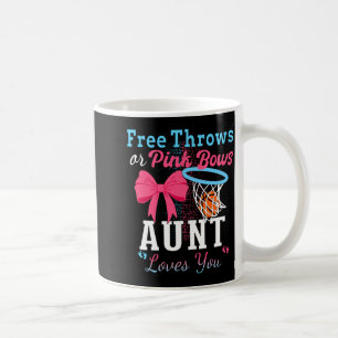 Taza De Café Tiros de baloncesto o lazos rosados tía ama largo