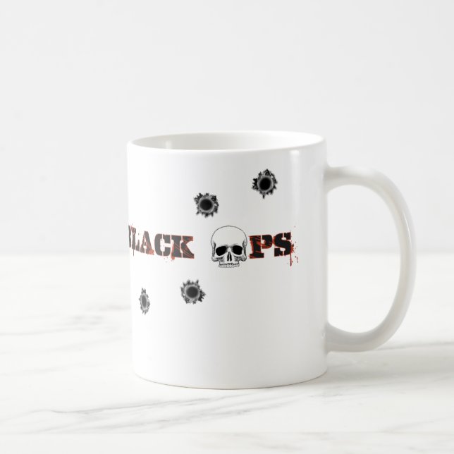 Taza De Café Tiros del cráneo de BlackOps (Derecha)