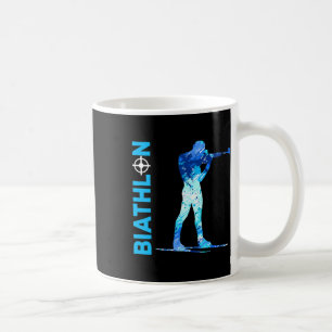 Taza De Café Tiroteo De Biatlón Y Esquiar Deportes De Invierno