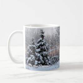 Taza De Café 'Tis la estación subió vacaciones de invierno de