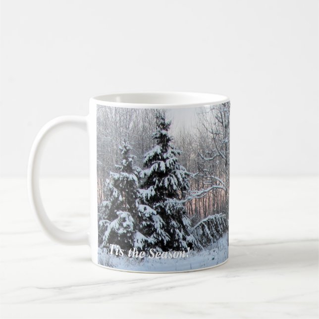 Taza De Café 'Tis la estación subió vacaciones de invierno de (Izquierda)