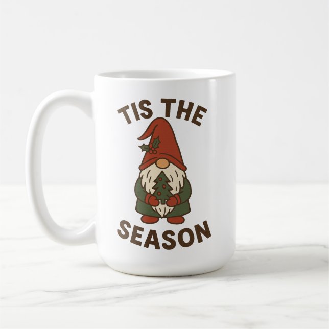 Taza De Café Tis The Season Gnome Christmas (Izquierda)