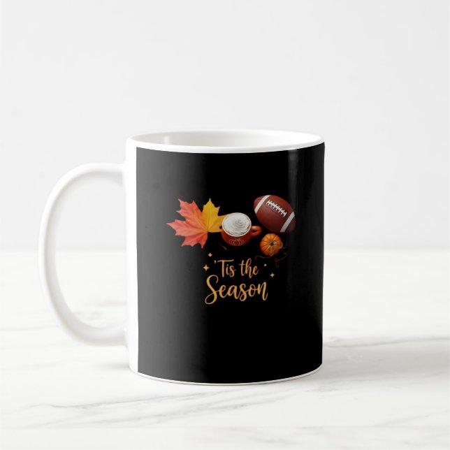 Taza De Café Tis The Season Halloween Retro Design (Izquierda)