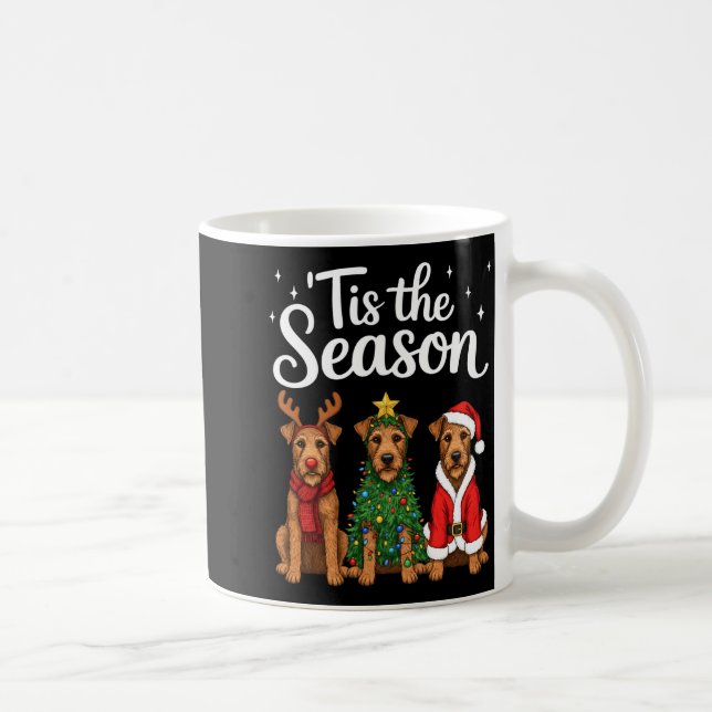 Taza De Café Tis The Season Irierrier Christmas Santa Dog Lover (Derecha)