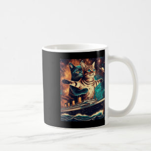Taza De Café Titanic Cats Funny Tee