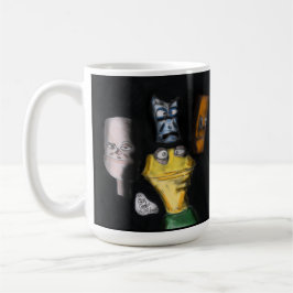 Taza De Café Títeres en la oscuridad (arte de títeres de Erica