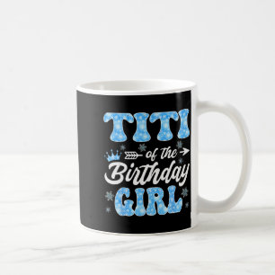 Taza De Café Titi De La Cumpleañera Copos De Nieve Invierno Nav