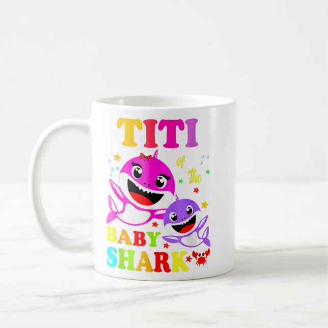 Taza De Café Titi Shark Titi Día de la Madre de la Familia Tibu (Izquierda)