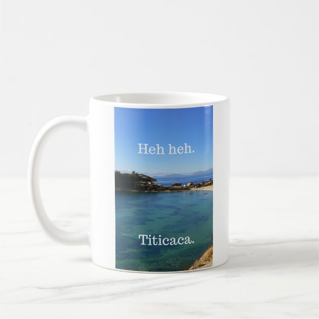 Taza De Café Titicaca divertido (Izquierda)