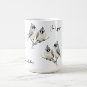 Taza De Café Titmouse tufado personalizado