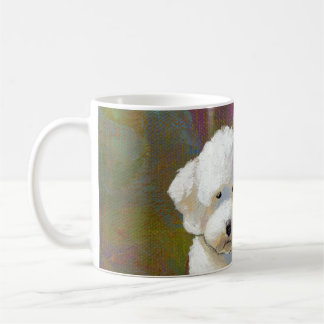 Taza De Café Titulado: Estoy Pensándolo - adorable perro blanco