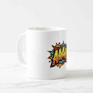 Taza De Café Título: "Burst de historietas: AAAL! Arte pop