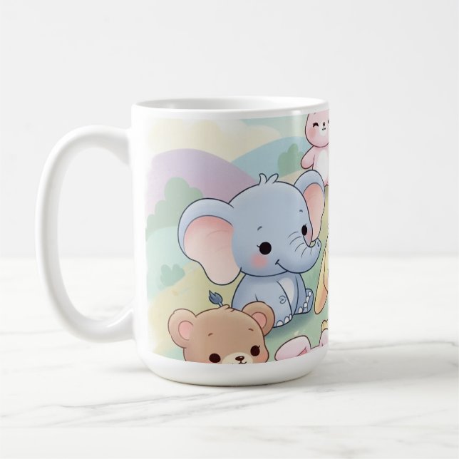 Taza De Café Título Cute Pastel Nursery Animal Mug ☕️ (Izquierda)