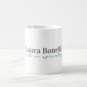 Taza De Café Título de nombre sencillo minimalista moderno prof