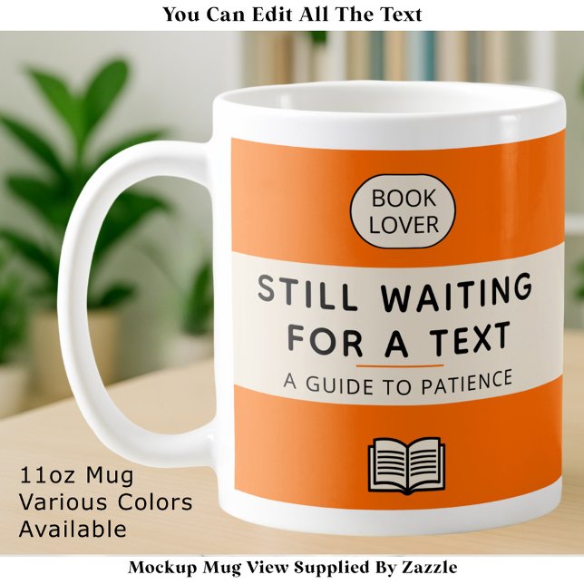 Taza De Café Título Divertido de Paciencia Portada Retro de Lib (Subido por el creador)