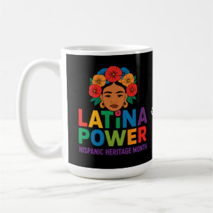 Taza De Café Título: Mujeres Latina Power Flores Hispánicas Mes