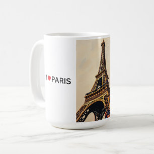 Taza De Café Título: Silueta elegante de la Torre Eiffel