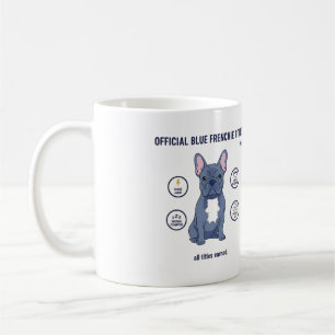 Taza De Café Títulos Divertidos de Frenchie Azul Oficial para M