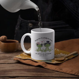 Taza De Café ©Toadally in Love Frog Couple Rustic Boda
