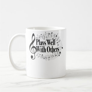 Taza De Café Toca Bien Con Otros Banda de Clef de Treble Orques