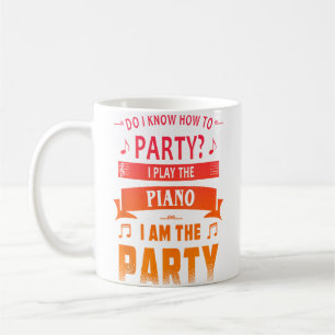 Taza De Café Toca el piano