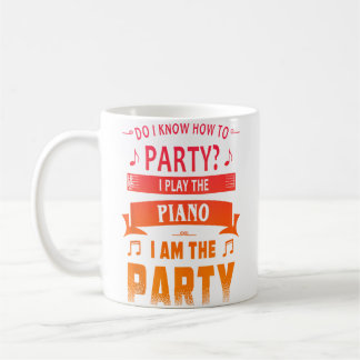 Taza De Café Toca el piano