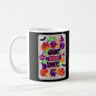 Taza De Café Toca tus límites Neon Halloween