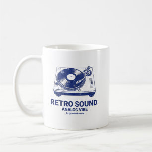 Taza De Café Tocadiscos de vinilo retro antiguo analógico