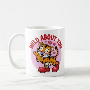 Taza De Café Tocado por Ti Beso de Tigre Divertido Juego de Pal