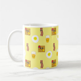 Taza De Café Tocineta, Huevos, Waffles y Jugo de Naranja