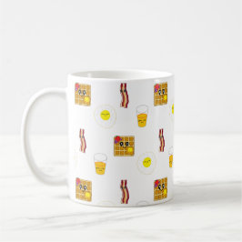 Taza De Café Tocineta, Huevos, Waffles y Jugo de Naranja
