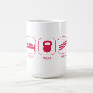 Taza De Café Tocino del sueño WOD - levantamiento de pesas del