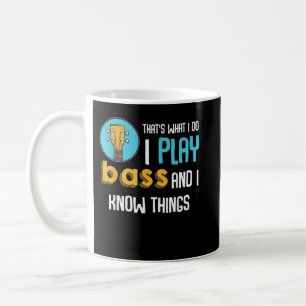 Taza De Café Toco el bajo Guitarra divertida Músico Guitarrista