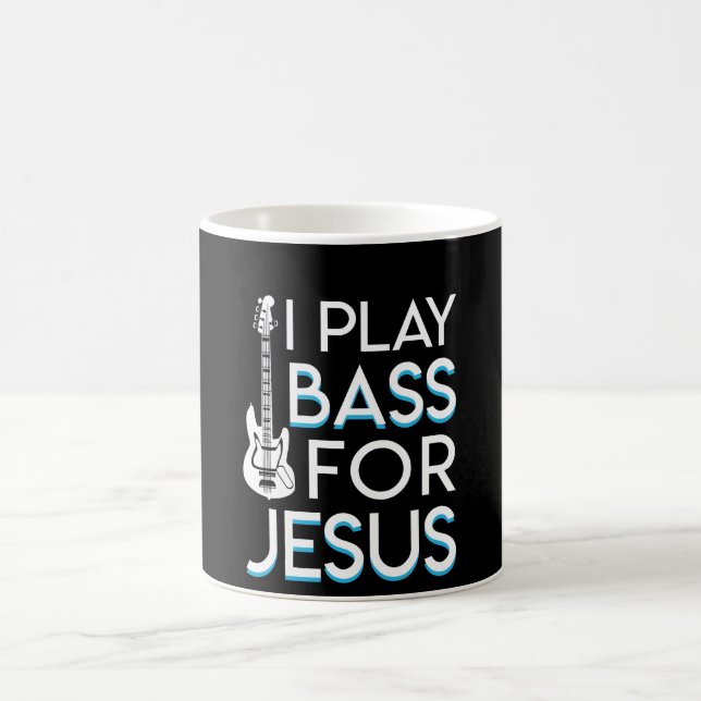 Taza De Café Toco la guitarra baja cristiana baja de Jesús (Centro)
