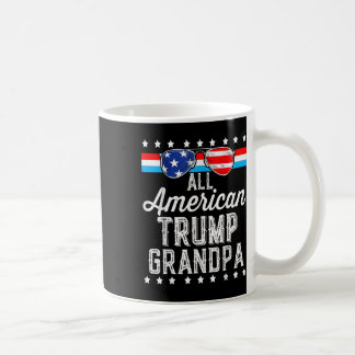 Taza De Café Toda la bandera estadounidense del abuelo de Trump