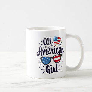 Taza De Café Todas Las Chicas Estadounidenses Bandera Estadouni