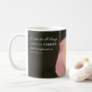 Taza De Café Todas las cosas a través de Cristo Filipenses 4:1