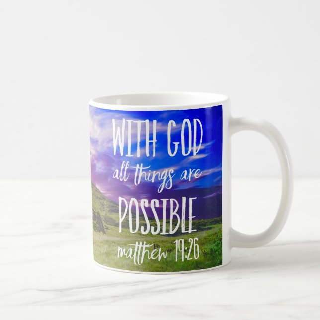 Taza De Café Todas las cosas son posibles escrituras bibliográf (Derecha)
