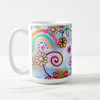 Taza De Café Todas las flores, el corazón y las lluvias