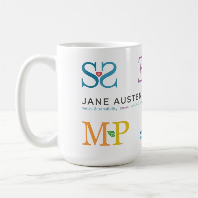 Taza De Café Todas las seis novelas mug Austen JASP (Izquierda)
