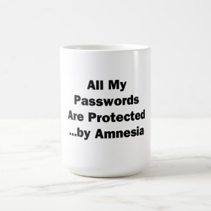 Taza De Café Todas mis contraseñas están protegidas... por amne