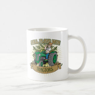 Taza De Café Todavía juegos con los tractores verdes