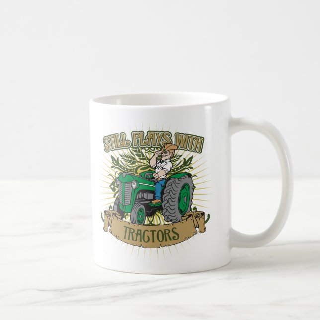 Taza De Café Todavía juegos con los tractores verdes (Derecha)