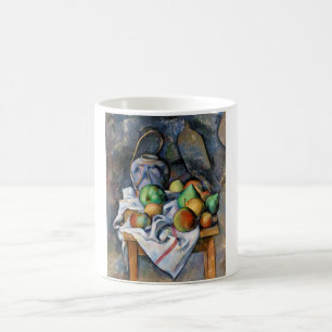 Taza De Café Todavía la vida con las frutas, Paul Cezanne